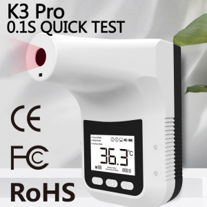 K3 Pro mains libres corps frontal sans contact avec capteur de distance sensible à la lumière Thermomètre infrarouge, écran LCD 2,8 pouces SH01301118-20