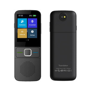 T10 Portable WIFI traducteur vocal intelligent voyage d'affaires intelligent en temps réel AI traducteur traduction Machine 27 langues traducteur (noir) SH406B707-20