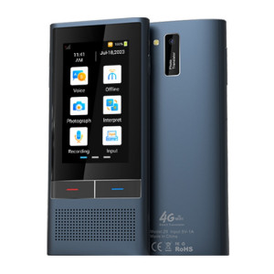 Boeleo BF301 (W1 3.0) Traducteur vocal intelligent à écran de 2,8 pouces pour les voyages d'affaires 1 Go + 8 Go Prise en charge de 117 langues Inter-traduction (noir) SH106B1856-20