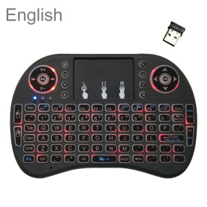 Langue de support: Anglais Clavier rétroéclairé sans fil i8 Air Mouse avec pavé tactile pour Android TV Box & Smart TV & PC Tablet & Xbox360 & PS3 & HTPC / IPTV SH00601244-20