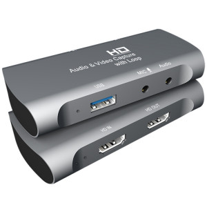 Z27 HDM Femelle + Micro vers HDM Femelle USB 2.0 Boîte de Capture Audio Vidéo (Gris Foncé) SH94DG1052-20