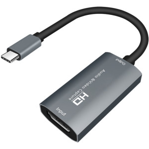 Boîte de capture audio vidéo Z29A HDMI femelle vers USB-C / Type-C mâle (gris) SH8427701-20