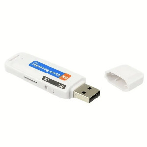 Enregistreur vocal USB portable rechargeable U-Disk SK001, sans mémoire (blanc) SH109W867-20