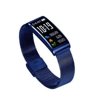 X3 0,96 pouces Bracelet de montre en acier Bluetooth avec bracelet de montre en acier, IP68 étanche, podomètre d'assistance / moniteur de fréquence cardiaque / moniteur de veille / moniteur de tension artérielle, SH205L1788-20