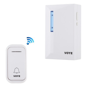 VOYE V015F Sonnette sans fil télécommandée pour la musique à domicile avec 38 sons de polyphonie (blanc) SV583W1513-20