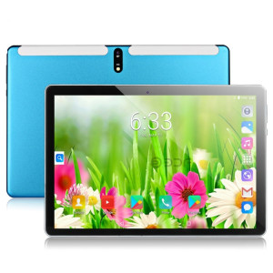 BDF M107 4G Téléphone Tablet PC, 10,1 pouces, 2GB + 32GB, Android 9.0, SC9863A OCTA CORE CORTEX-A55, Support Dual Sim & Bluetooth & Wifi & GPS, Plug EU (Bleu) SB568L985-20