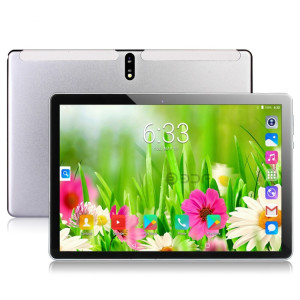 BDF M107 4G Téléphone Tablet PC, 10,1 pouces, 2GB + 32GB, Android 9.0, SC9863A OCTA CORE CORTEX-A55, Support Dual Sim & Bluetooth & WiFi & GPS, Plug UE (argent) SB568S1333-20