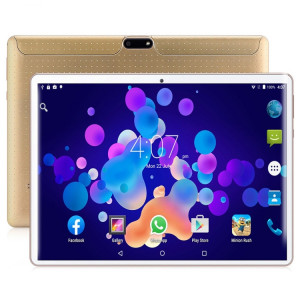BDF K107 3G Téléphone Tablet PC, 10 pouces, 2GB + 32GB, Android 9.0, MTK8321 OCTA COE, SUPPORT DUAL SIM & BLUETOOTH & WIFI & GPS, Plug UE (Gold) SB720J738-20