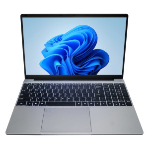 Ordinateur portable HONGSAMDE HSD1509, 15,6 pouces, 16 Go + 512 Go, Windows 10 Intel Celeron N5105 Quad Core jusqu'à 2,9 GHz, prise en charge de la carte TF et WiFi et BT et HDMI, prise US (gris argenté) SH71SH1488-20