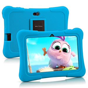 Pritom K7 Kids Education Tablet PC, 7,0 pouces, 1 Go + 16 Go, Android 10 Allwinner A50 Quad Core CPU, support 2.4G WiFi / Bluetooth / Dual Camera, version globale avec Google Play (bleu clair) SP70LL1824-20