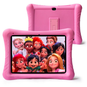 QUNYICO Y10 Tablette pour enfants, 10,1 pouces, 2 Go + 32 Go, Android 10 Allwinner A100 Quad Core CPU, support 2.4G WiFi / Bluetooth, version globale avec Google Play, US Plug (Pink) SH874F598-20