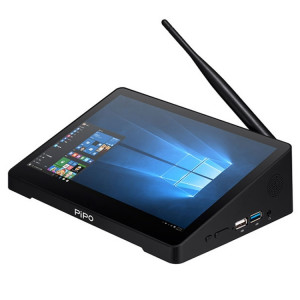 Mini PC tout-en-un PiPo H10PRO, 10,1 pouces, 16 Go + 128 Go + 512 Go, Windows 10 Intel Celeron J4125 Quad Core jusqu'à 2,7 GHz, prise en charge WiFi et carte BT et TF et HDMI et RJ45, prise US (noir) SP696B1128-20