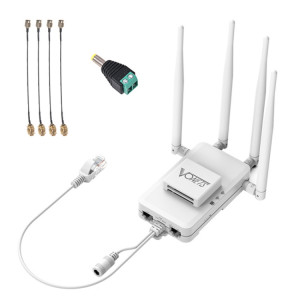 VONETS VAR1200-H 1200Mbps pont sans fil antenne externe répéteur WiFi double bande, avec 4 antennes + ensemble d'adaptateurs cc SV1006953-20