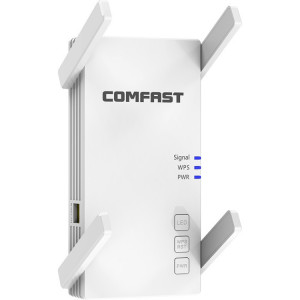 Comfast CF-AC2100 2100MBPS WIFI WIFI Signal Signal AMPLIFICATION RÉPLOIRE RÉPARTEMENT DE BOOSTER NEWER AVEC 4 ANTENNES, FILET UK SC59UK1814-20