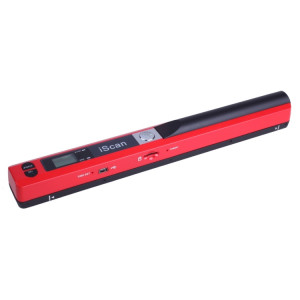 iScan01 Portable Document Portable HandHeld Scanner avec écran LED, A4 Contact Image Sensor, Support 900DPI / 600DPI / 300DPI / PDF / JPG / TF (Rouge) SI001R0-20