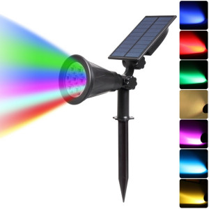 YWXLight Solar Lights 2-in-1 Imperméable 4 LED Projecteur Solaire Réglable Applique Murale Paysage Lumière Éclairage de Sécurité Éclairage de Sécurité SY38681163-20