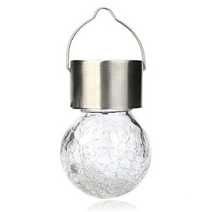 YWXLight Couleur RVB Suspension extérieure Suspension Lumineuse Lampe de boule de regard en cristal brillant avec panneau solaire SY79381683-20