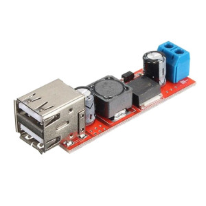 LDTR-WG0257 Dual USB 9V / 12V / 24V / 36V à 5V convertisseur DC-DC 3A Module d'alimentation abaisseur (rouge) SH271R1977-20