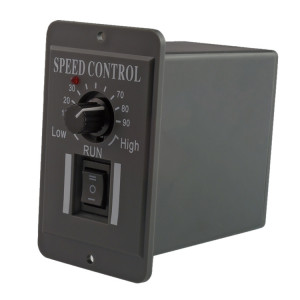 LDTR-WG0265 DC 6A régulateur de vitesse du moteur ralentit le contrôleur de moteur interrupteur de commande rotatif positif et négatif 12 V / 24 V / 36 V / 48 V (noir) SH394B1421-20