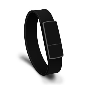 MicroDrive 4 Go USB 2.0 Fashion Bracelet Wristband U Disk (Noir) SM102B347-20