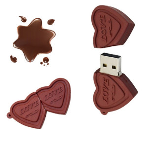 MicroDrive 128 Go USB 2.0 Creative Heart Chocolate U Disk SM0139790-20