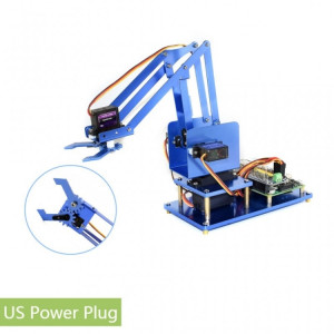 Kit de bras de robot en métal Waveshare 4-DOF pour Raspberry Pi, télécommande Bluetooth / WiFi, prise américaine SW0052633-20