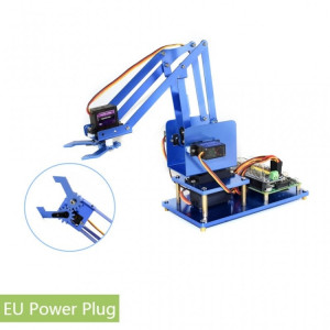 Kit de bras de robot en métal Waveshare 4-DOF pour Raspberry Pi (Europe), télécommande Bluetooth / WiFi, SW02911543-20