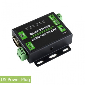 Convertisseur industriel RS232 / RS485 vers Ethernet Waveshare, prise américaine SW7060669-20