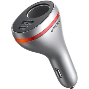 UGREEN Car Charger Dual Ports Single Extension Socket PD 20W 879853-20
