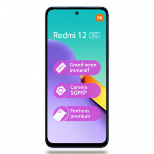 Xiaomi Redmi 12 5G (Double Sim 6.79'' 128 Go, 4 Go RAM) Bleu XR125G-4/128_BLU-20