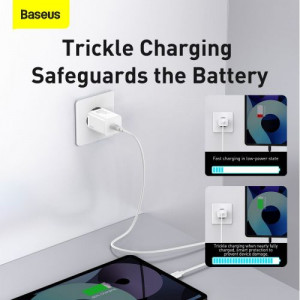 Baseus Travel Charger Super Si 1C Quick Charger PD 30W EU White (CCSUP-J02) DA823520-20