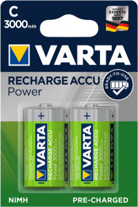 1x2 Varta Rechargeable Accu C Ready2Use NiMH Baby 3000 mAh 486962-20