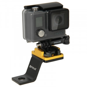 Support de support de moto métallique fixe PULUZ pour GoPro HERO5 / 4/3 + / 3/2/1 (Gold) SS171J0-20