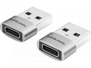 Pack de 2 Mini Adaptateurs USB-A vers USB-C 480 Mbit/s EZQuest X40057 ADPEZQ0032-20