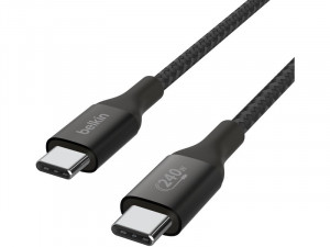 Câble USB-C vers USB-C 240 W 2 m Tressé Noir Belkin BoostCharge CABBLK0021-20