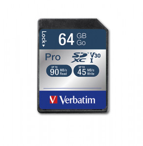 Verbatim SDXC carte Pro 64GB Class 10 UHS-I 47022 111876-20