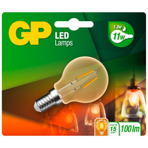 GP Lighting LED Mini Globe Gold E14 1,2W (25W)filament GP 080589 332264-20