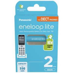 1x2 Panasonic Eneloop lite Micro 550mAh AAA DECT BK-4LCCE/2DE 762659-20