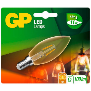 GP Lighting LED bougie Gold E14 2W (11W), filament GP 080565 332278-20
