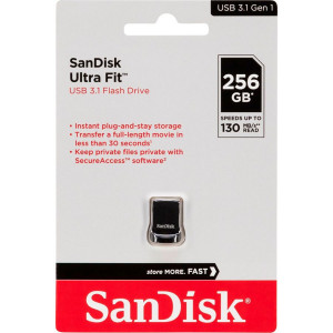 SanDisk Cruzer Ultra Fit 256GB USB 3.1 SDCZ430-256G-G46 722542-20