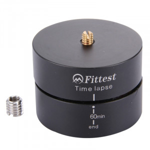 Fittest 360TL 360 Degrees Panning Panoramique rotatif PTZ 60min / 45min / 30min / 15min Adaptateur de trépied stabilisateur à temporisation avec roulement de 2kg pour GoPro et micro caméra simple et DSLR SF18963-20