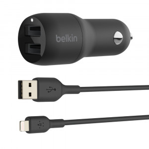 Belkin USB-A charg. voiture 24W noir CCB001btBK 529146-20