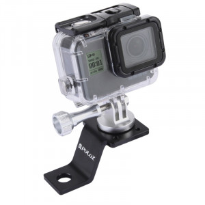 PULUZ Support de support fixe à l'alliage d'aluminium avec adaptateur et vis à trépied pour GoPro HERO5 Session / 5/4 Session / 4/3 + / 3/2/1, Autres appareils photo sportifs (Argent) SP114S7-20