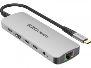 Dock USB-C multimédia 10 ports EZQuest X40031 HDMI 4K, USB-C, USB-A, RJ45 ADPEZQ0039-20