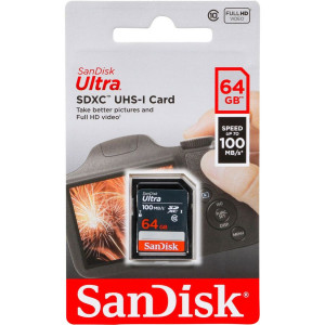 SanDisk Ultra Lite SDXC 64GB 100MB/s SDSDUNR-064G-GN3IN 723109-20