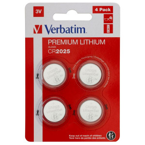 20x4 Verbatim CR 2025 Batterie Lithium 49532 655853-20