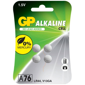 1x4 GP Alkaline LR44, 76A 1,5V 217156-20