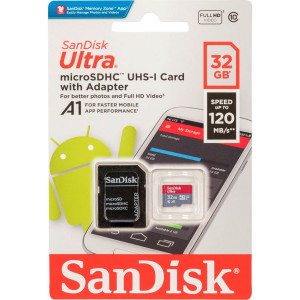 SanDisk Ultra microSDHC A1 32GB 120MB/s Adapt.SDSQUA4-032G-GN6MA 720624-20