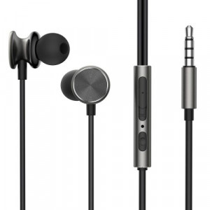 Joyroom Earphone Wired, In-Ear Headphones with Remote and Microphone, 3.5mm Jack, Dark Gray (JR-EW03) DO235851-20