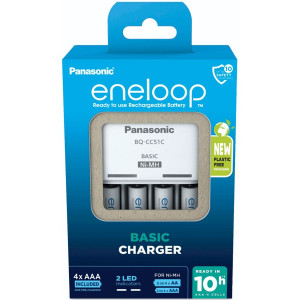 Panasonic Eneloop Basic Chargeur BQ-CC51 incl. 4xAAA K-KJ51MCD04E 762743-20